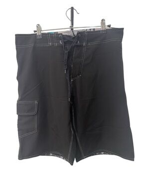 Burnside black Performance Cargo Board Shorts mens size 30